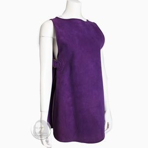 Bonnie Cashin for Sills Suede Tunic Dress Lilac Purple Saks 5th Ave 60s NOS NWT